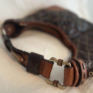 Juicy Couture Brown Leather Quilted Purse